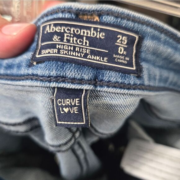 Abercrombie and Fitch high rise super skinny ankle jeans size 25 - Picture 5 of 9